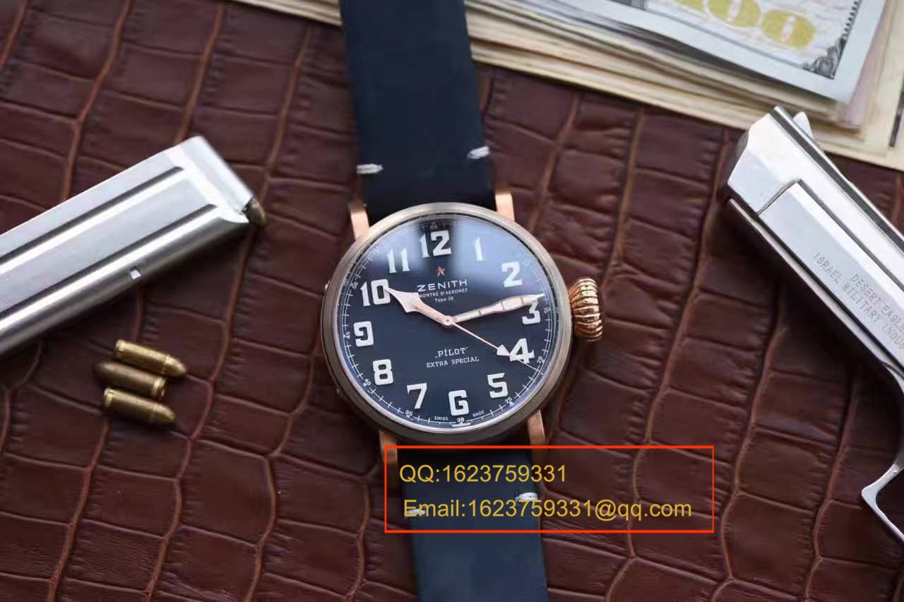 【独家视频测评XF Factory 一比一高仿手表】真力时Pilot Type 20 Extra Special Westime特别限量 wrist watch  / ZSLBE015