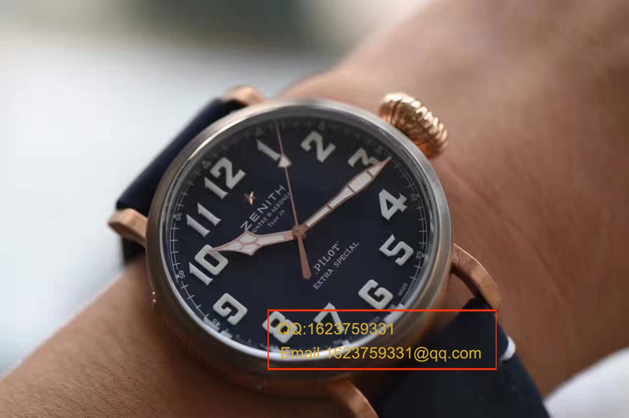 【独家视频测评XF Factory 一比一高仿手表】真力时Pilot Type 20 Extra Special Westime特别限量 wrist watch  / ZSLBE015