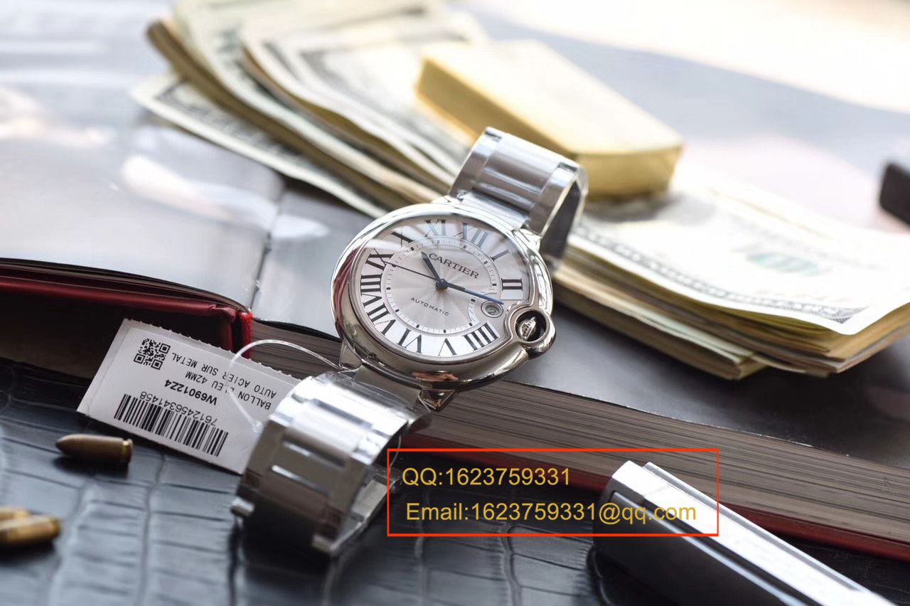 【独家视频测评V6 Factory 一比一超A高仿手表】 Cartier  蓝气球系列大号蓝气球42毫米W69012Z4男表 / K128