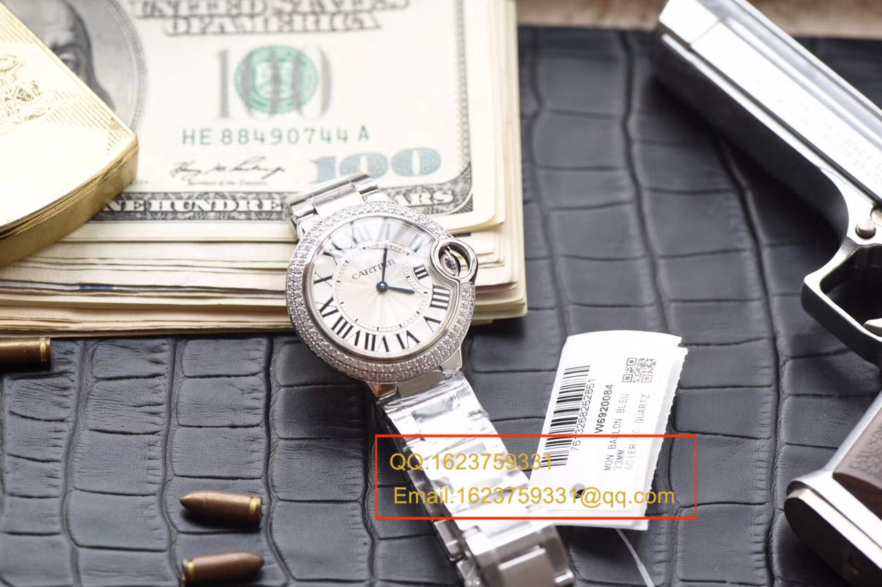 【V6 Factory 一比一超A高仿手表】 Cartier  蓝气球系列小号33毫米女士石英 Movement  wrist watch  / KAF127