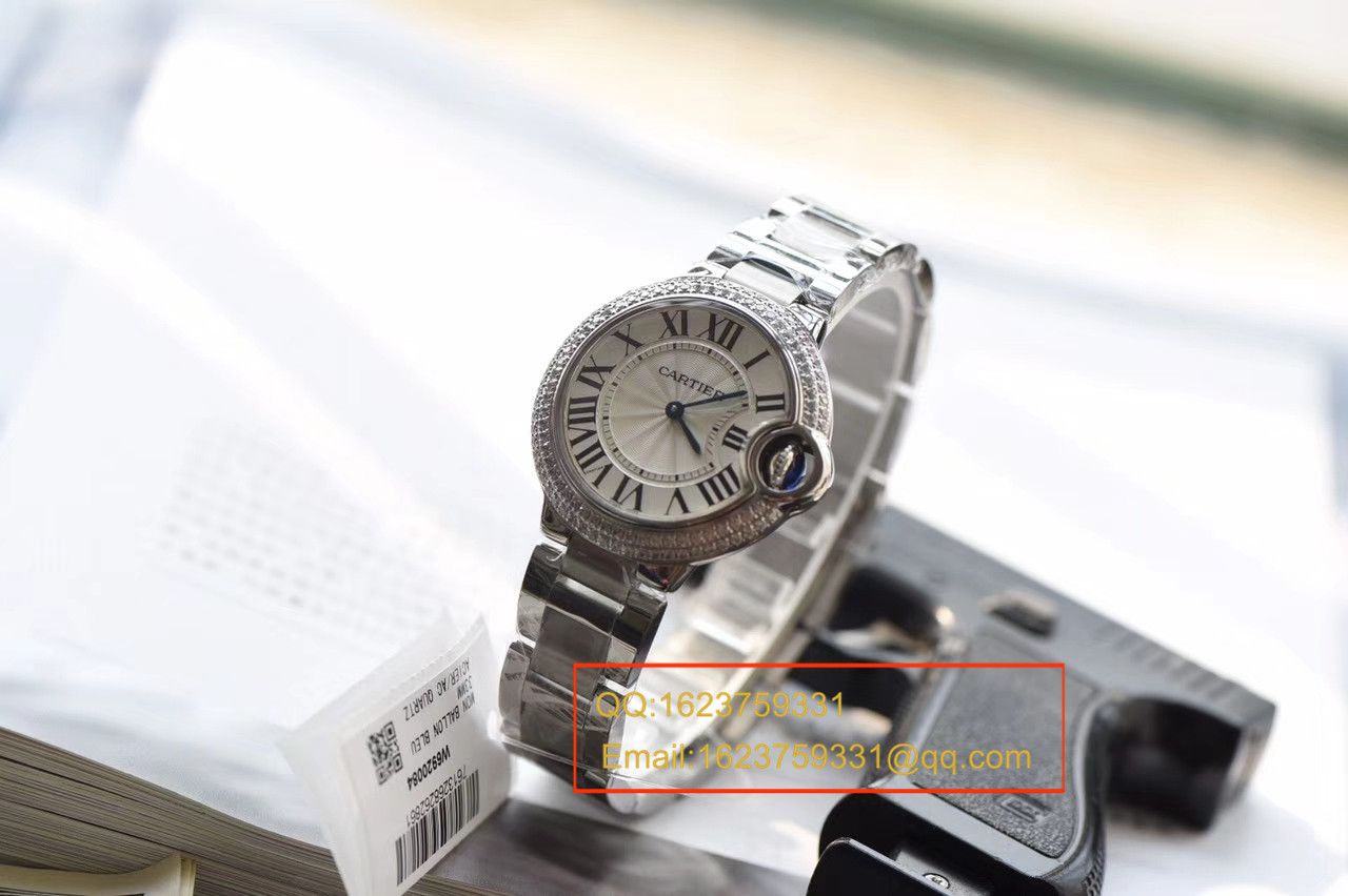 【V6 Factory 一比一超A高仿手表】 Cartier  蓝气球系列小号33毫米女士石英 Movement  wrist watch  / KAF127
