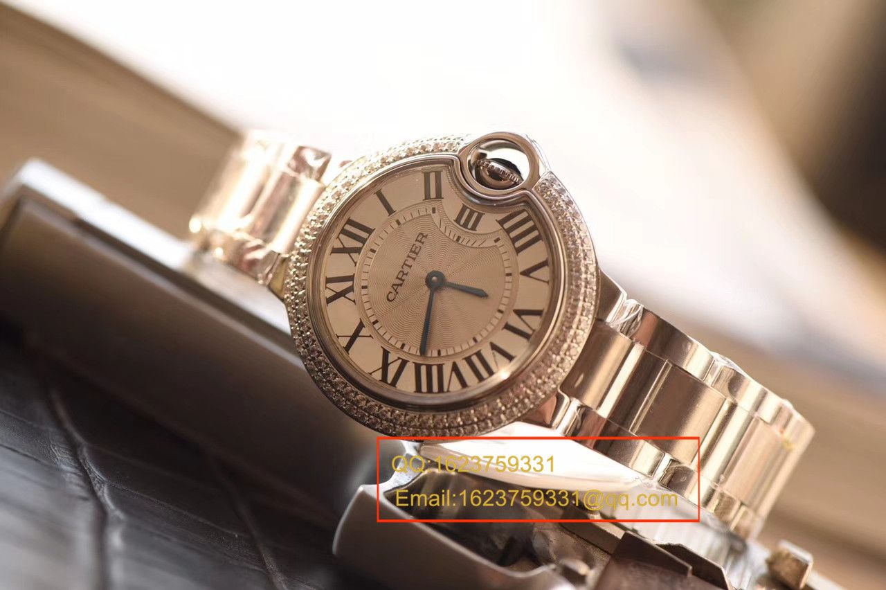 【V6 Factory 一比一超A高仿手表】 Cartier  蓝气球系列小号33毫米女士石英 Movement  wrist watch  / KAF127