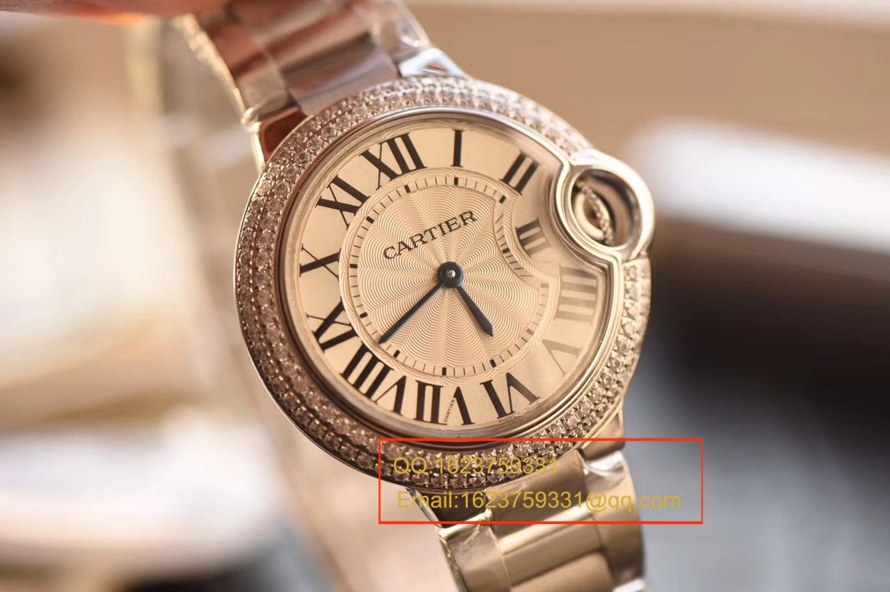 【V6 Factory 一比一超A高仿手表】 Cartier  蓝气球系列小号33毫米女士石英 Movement  wrist watch  / KAF127