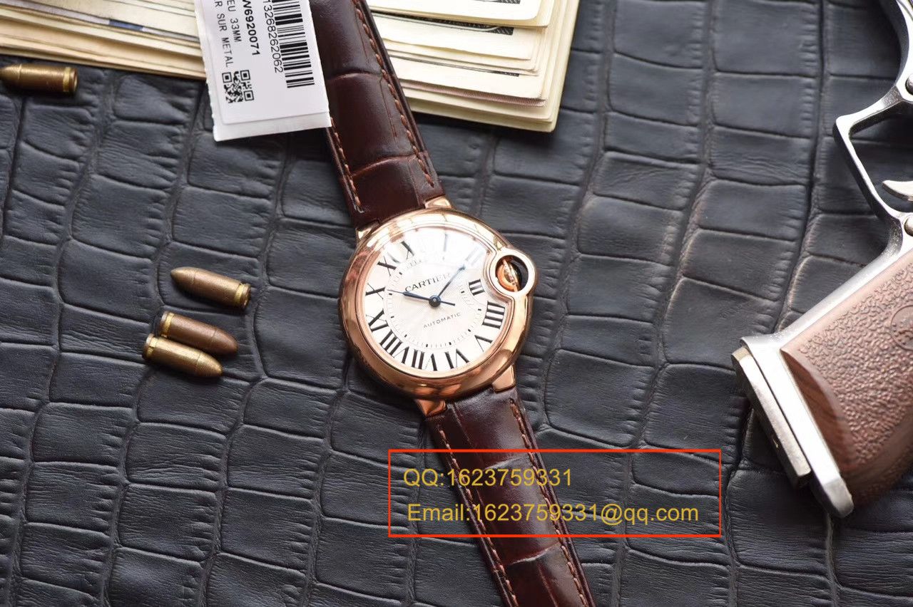 【独家视频测评V6 Factory 一比一超A高仿手表】 Cartier  小号蓝气球系列33毫米W6920097女士 wrist watch  / K126