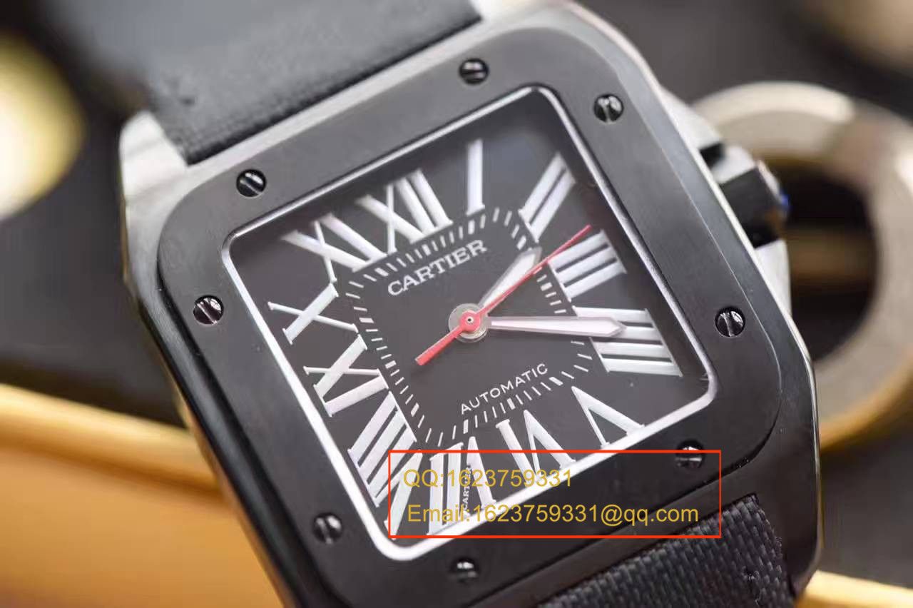 【HBBV6 Factory  top 复刻1:1精仿手表】 Cartier   Santos 系列黑骑士WSSA0006 wrist watch  / KAJ104