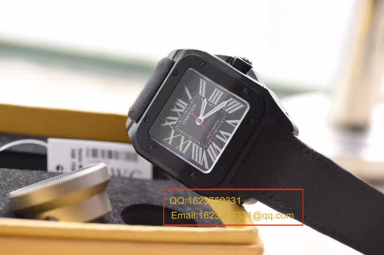 【HBBV6 Factory  top 复刻1:1精仿手表】 Cartier   Santos 系列黑骑士WSSA0006 wrist watch  / KAJ104
