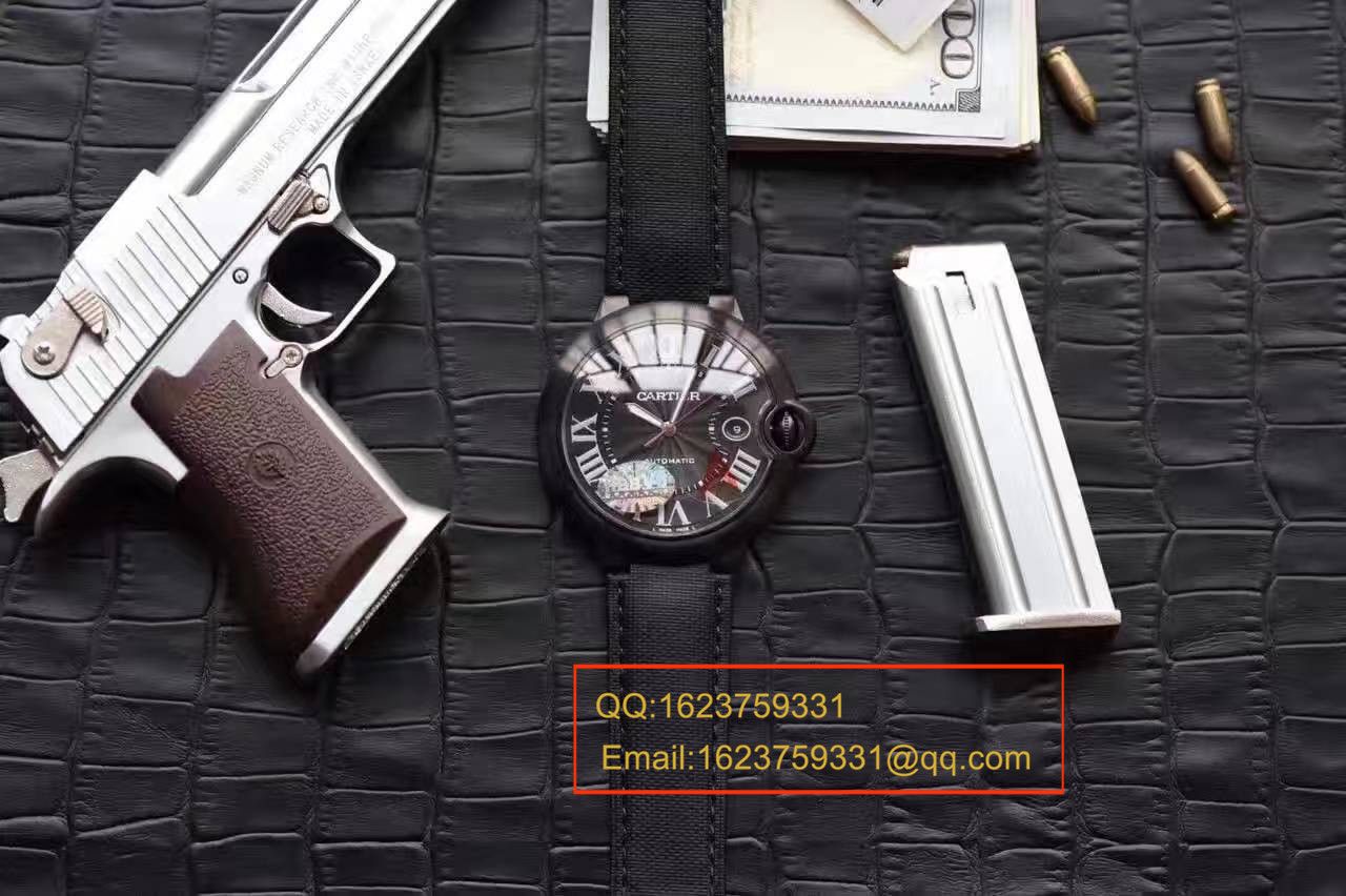 【独家视频测评V6 Factory 1:1高仿手表】 Cartier  蓝气球系列黑武士WSBB0015男表42毫米V2版本 / KAH096