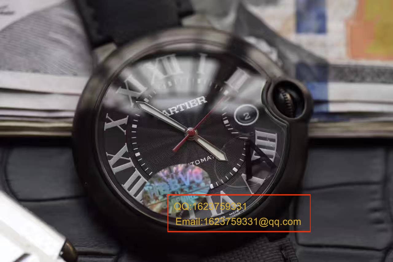 【独家视频测评V6 Factory 1:1高仿手表】 Cartier  蓝气球系列黑武士WSBB0015男表42毫米V2版本 / KAH096
