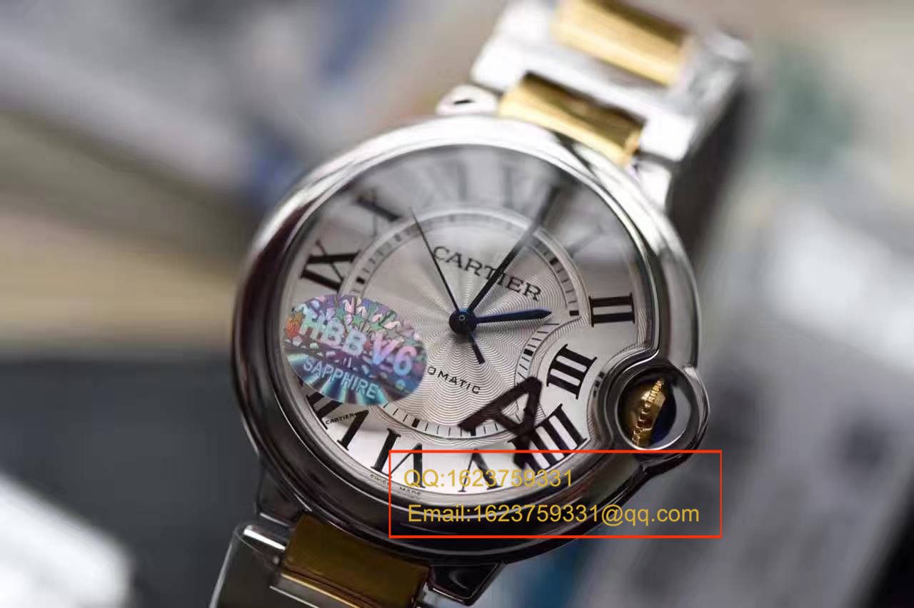 【独家视频测评V6 Factory 1:1超A高仿手表】 Cartier  中号蓝气球36毫米系列W2BB0012女士 wrist watch  / K095
