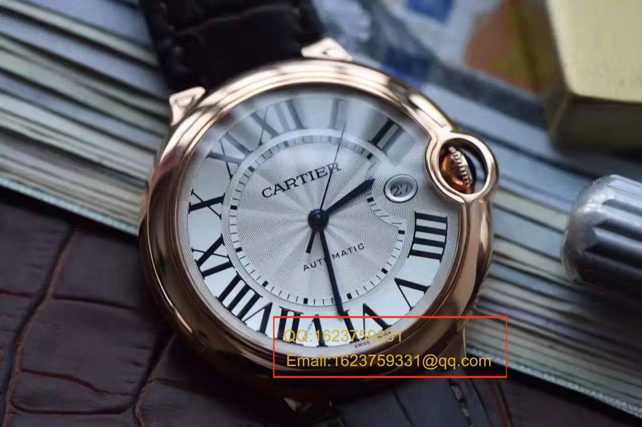 【独家视频测评V6 Factory 一比一超A高仿手表】 Cartier  大号蓝气球42毫米W6900651玫瑰金 wrist watch  / K043