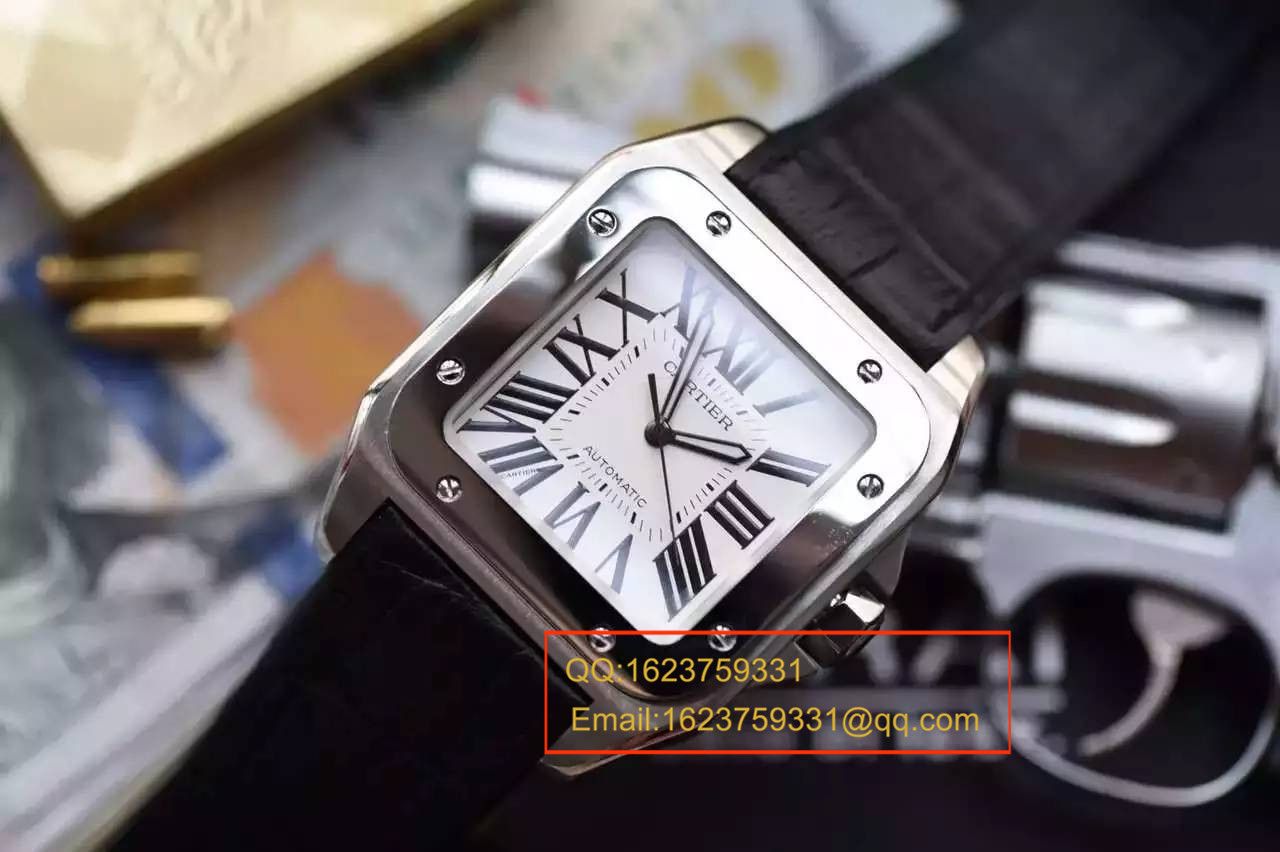 【视频解析V6 Factory 1:1超A高精仿手表】 Cartier   Santos 自动机械男表W20106X8机械 wrist watch  / KBA032