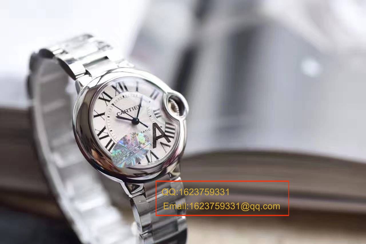 【独家视频解析V6 Factory 一比一超A高仿手表】 Cartier  蓝气球系列小号33毫米机械女表W6920071/W6920085 / K117