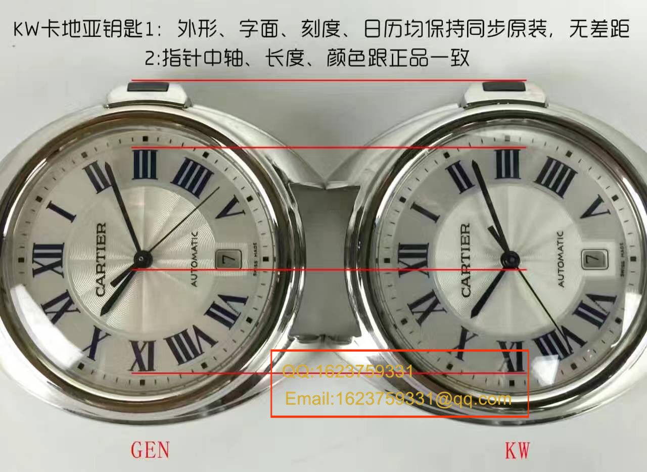 【独家视频测评KW Factory 一比一高精仿手表】 Cartier  钥匙系列 WSCL0006女装35毫米手表 / KAI005