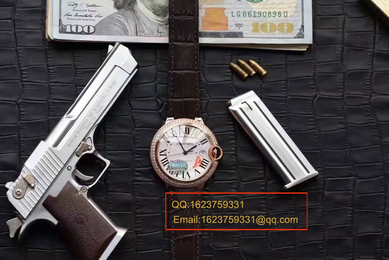 【HBBV6 Factory 一比一超A精仿手表】 Cartier  蓝气球系列WE900851男士42毫米镶钻 wrist watch  / KAI082