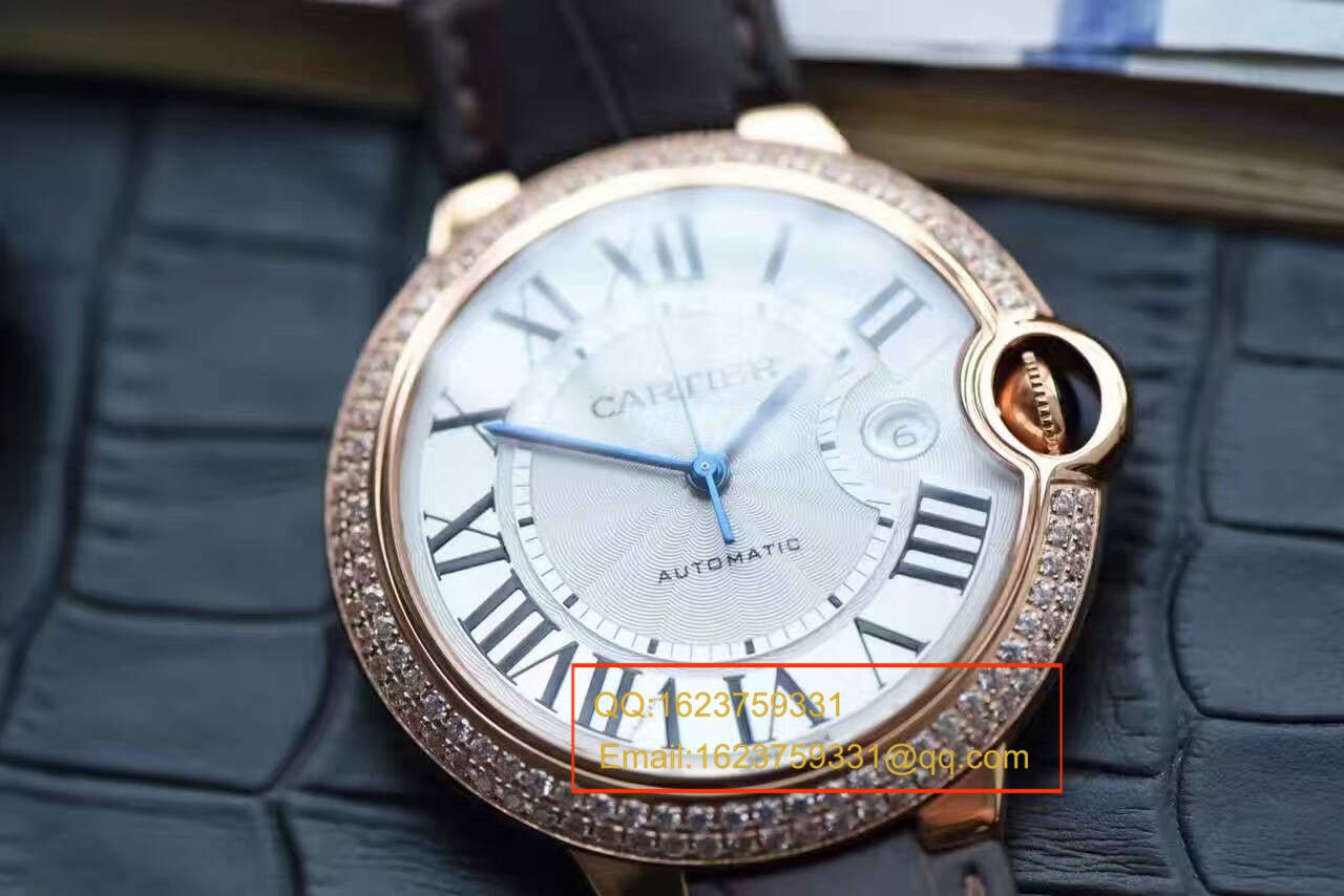 【HBBV6 Factory 一比一超A精仿手表】 Cartier  蓝气球系列WE900851男士42毫米镶钻 wrist watch  / KAI082