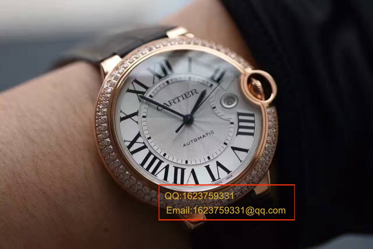 【HBBV6 Factory 一比一超A精仿手表】 Cartier  蓝气球系列WE900851男士42毫米镶钻 wrist watch  / KAI082