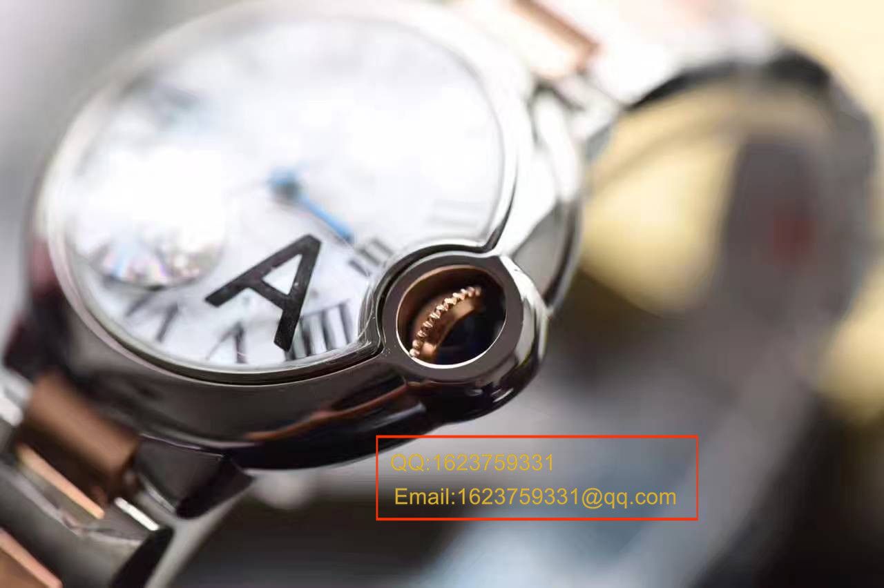 【独家 Video analysis HBBV6 Factory  top 复刻高仿33毫米手表】 Cartier  蓝气球系列玫瑰金小号蓝气球W6920099女士 wrist watch  / KAG099