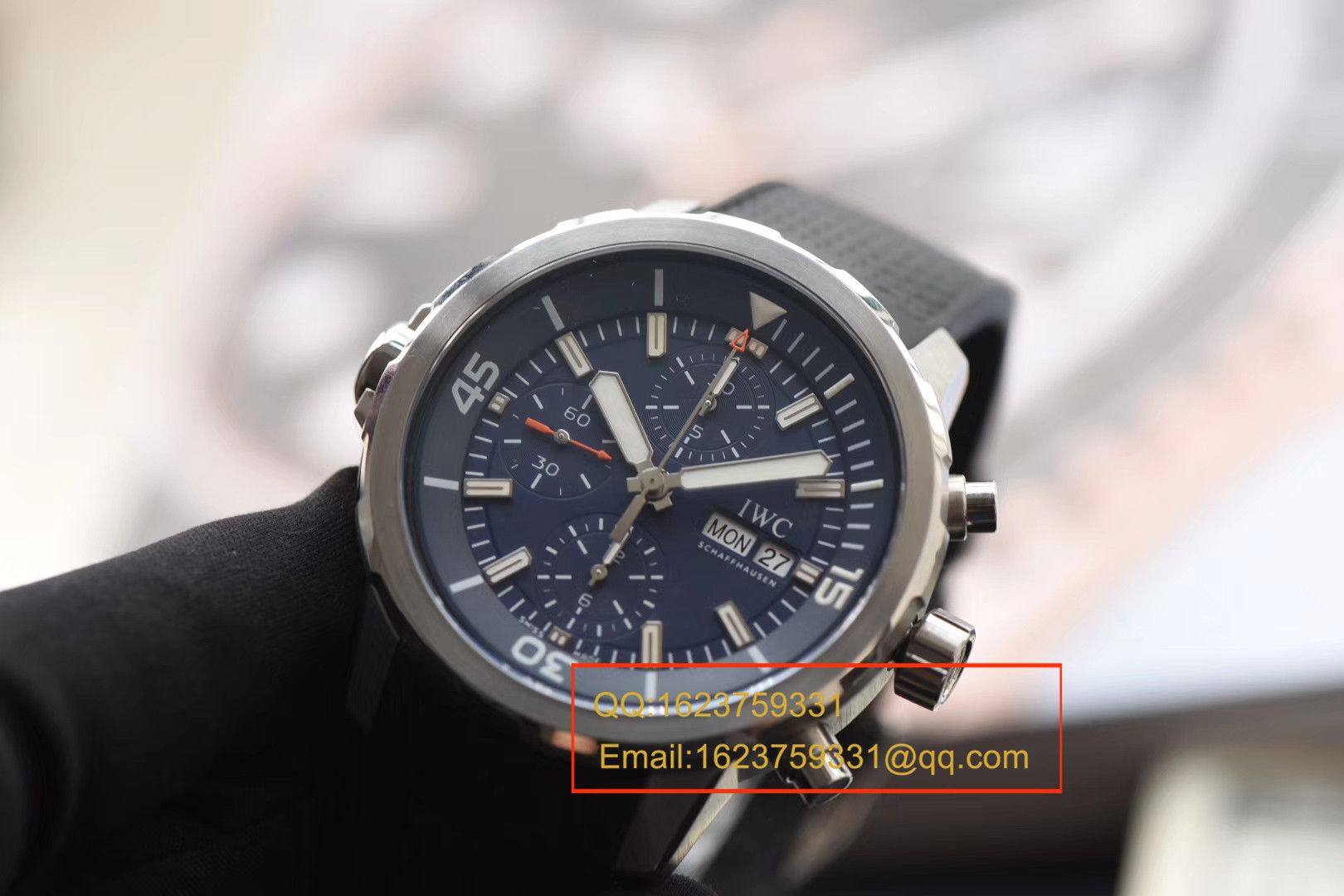 【独家视频测评V6 Factory 一比一超A高仿手表】 IWC 海洋时计系列IW376805蓝面 wrist watch  / WGBD307
