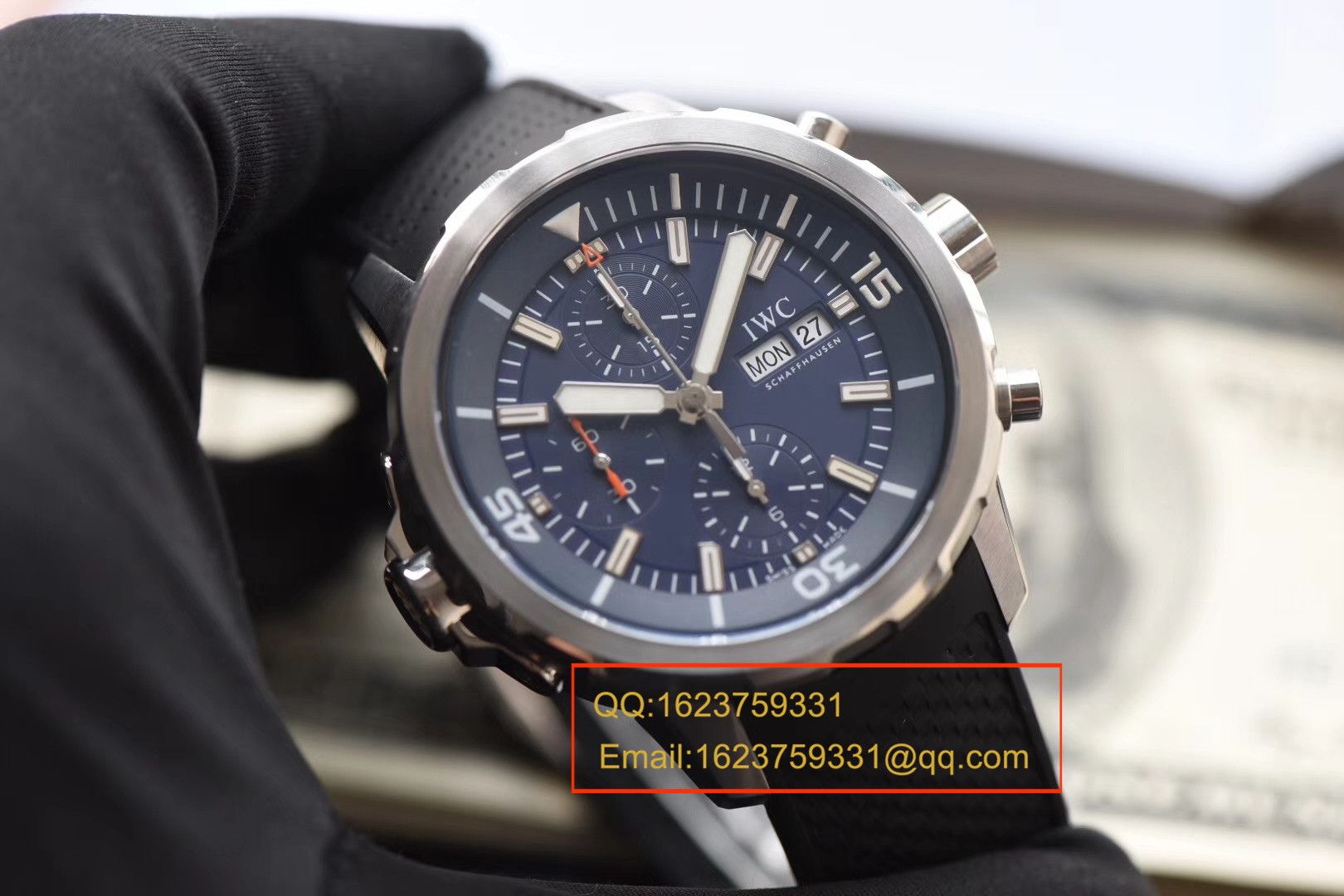 【独家视频测评V6 Factory 一比一超A高仿手表】 IWC 海洋时计系列IW376805蓝面 wrist watch  / WGBD307
