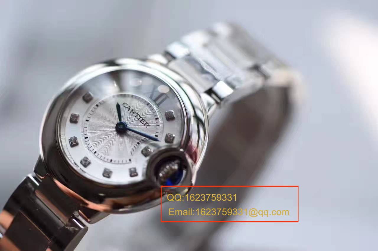 【独家视频测评V6 Factory 一比一超A高精仿手表】 Cartier  蓝气球系列小号28毫米WE902073女士石英 wrist watch  / K063