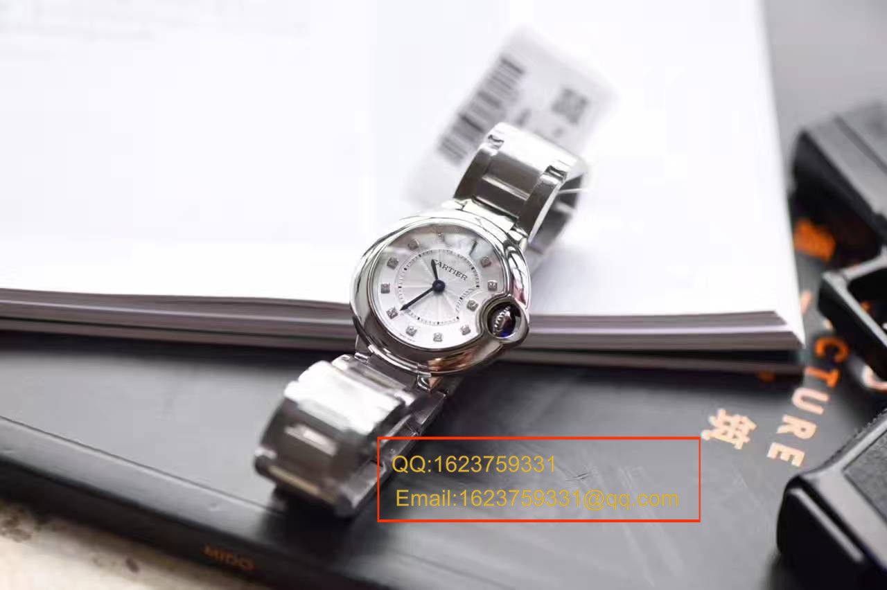 【独家视频测评V6 Factory 一比一超A高精仿手表】 Cartier  蓝气球系列小号28毫米WE902073女士石英 wrist watch  / K063
