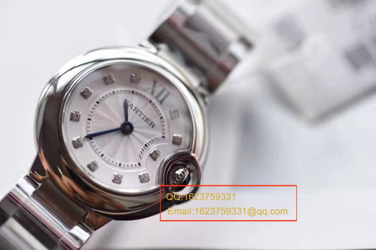 【独家视频测评V6 Factory 一比一超A高精仿手表】 Cartier  蓝气球系列小号28毫米WE902073女士石英 wrist watch  / K063