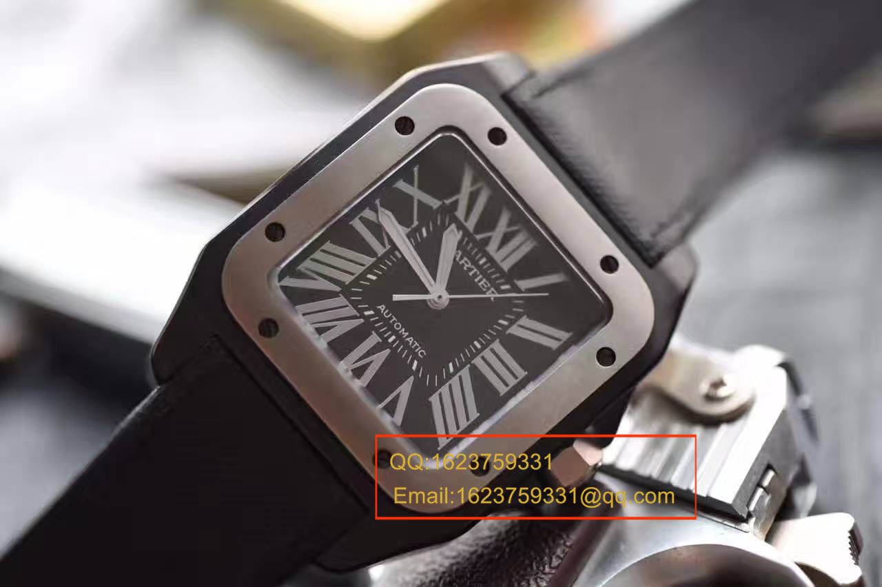 【独家视频测评HBBV6 Factory 超A高仿手表】 Cartier  桑托斯 SANTOS 100系列系列 W2020010 机械男表 / KBA033