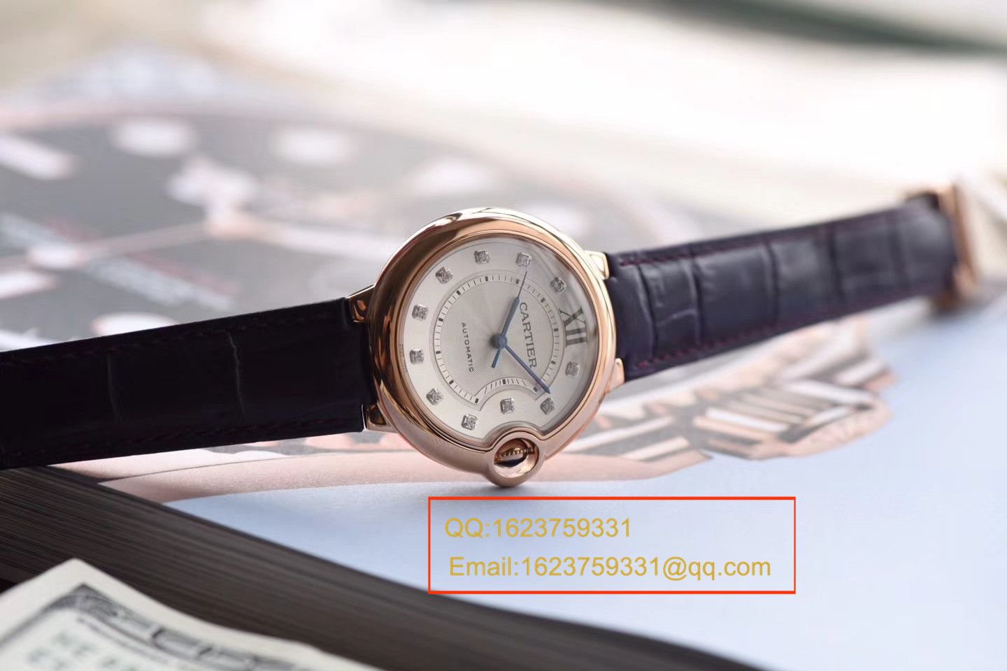 【HBBV6 Factory 1:1高精仿手表】 Cartier  蓝气球系列WE902040（33毫米）WE902028（36毫米）女士钻钉机械 wrist watch  / KDY027