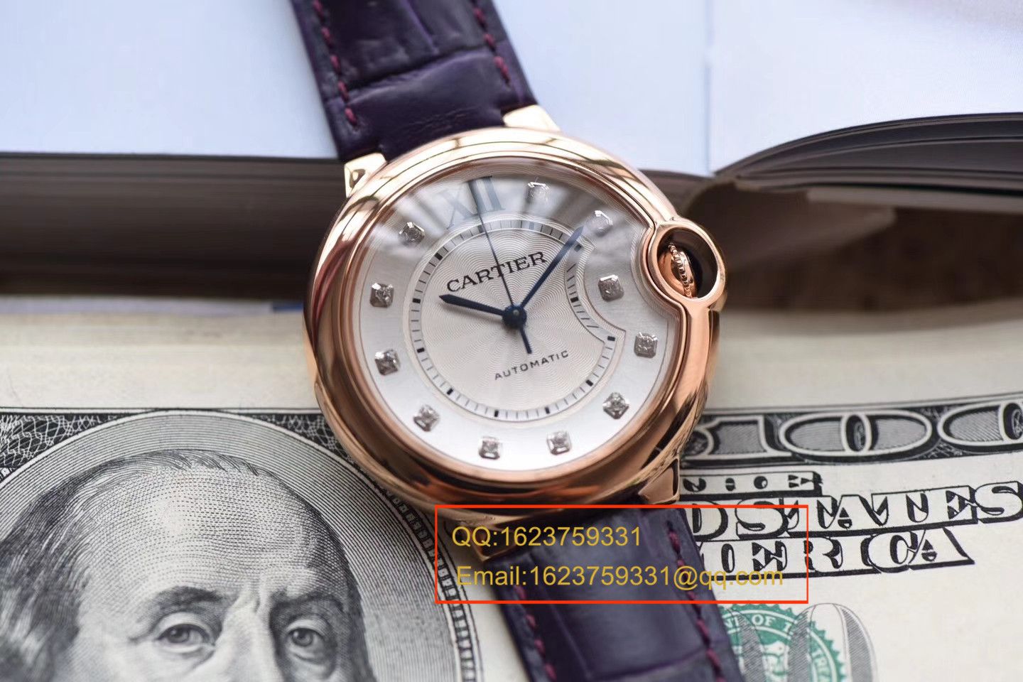 【HBBV6 Factory 1:1高精仿手表】 Cartier  蓝气球系列WE902040（33毫米）WE902028（36毫米）女士钻钉机械 wrist watch  / KDY027