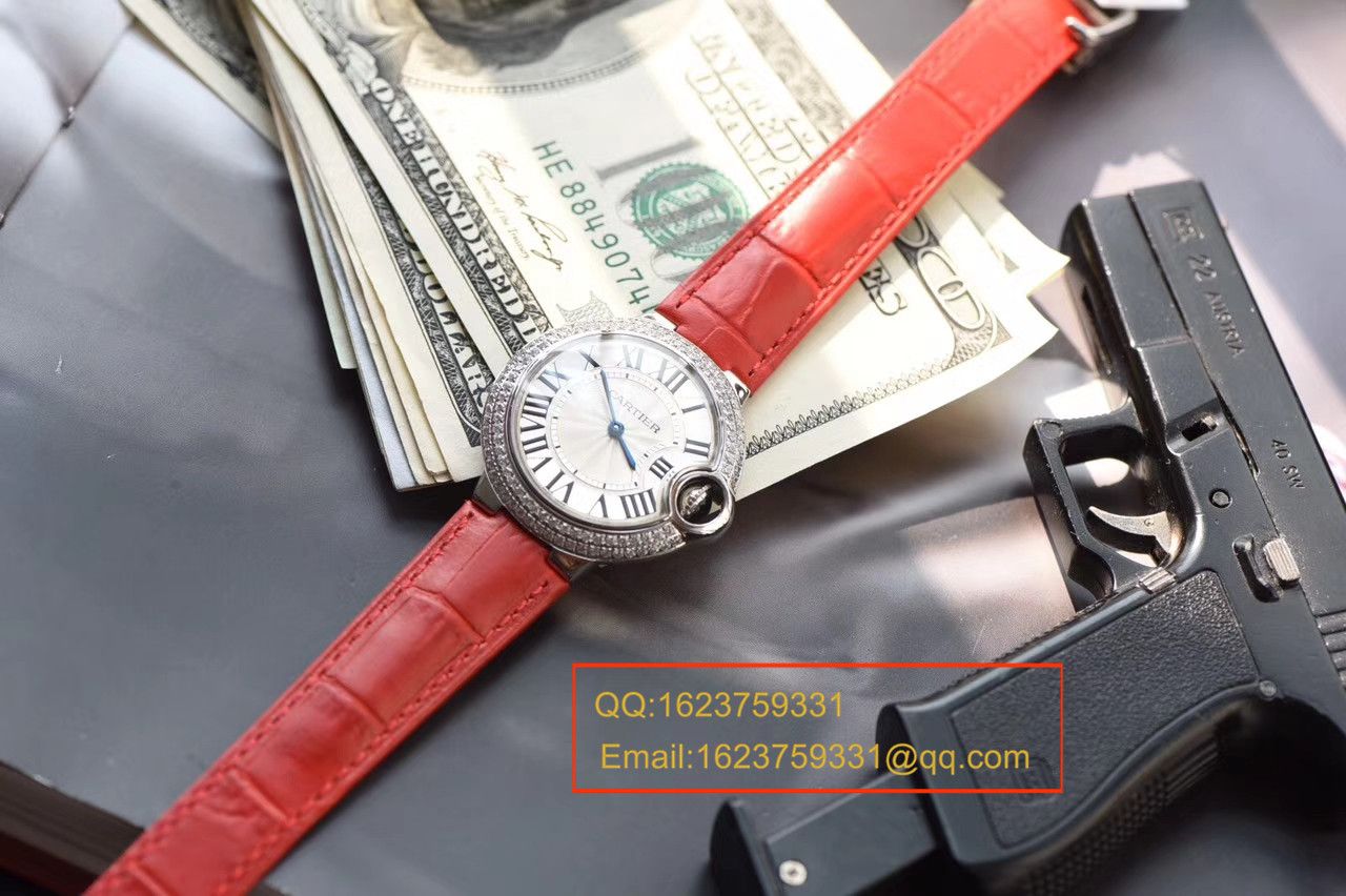 【HBBV6 Factory 一比一超A高精仿手表】 Cartier  蓝气球系列WE900351女士小号33毫米石英 wrist watch  / K044