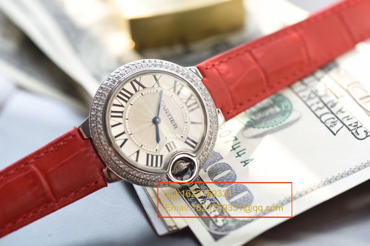 【HBBV6 Factory 一比一超A高精仿手表】 Cartier  蓝气球系列WE900351女士小号33毫米石英 wrist watch  / K044