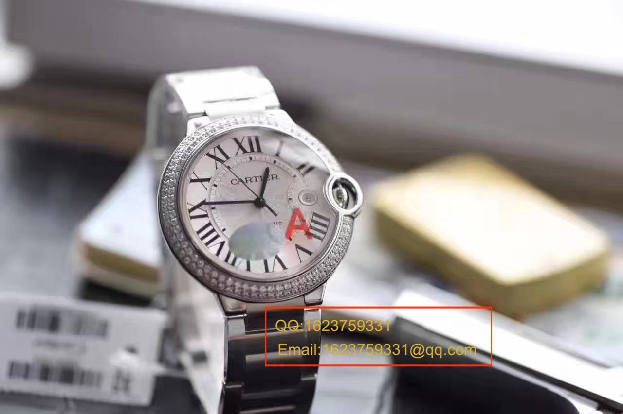 【HBBV6 Factory 一比一超A高仿手表】 Cartier  蓝气球系列WE9009Z3男装42毫米镶钻 wrist watch  / K120
