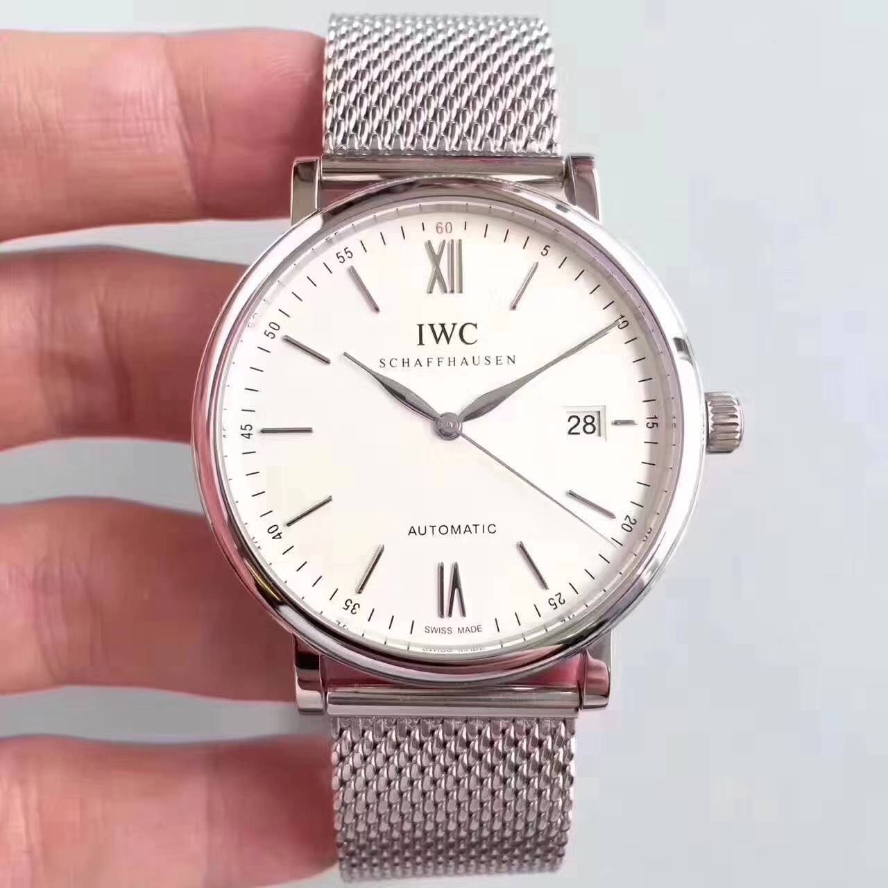 【独家视频测评MK Factory 一比一超A精仿手表】 IWC 柏涛菲诺系列IW356505精钢米兰表链 wrist watch  / WG116