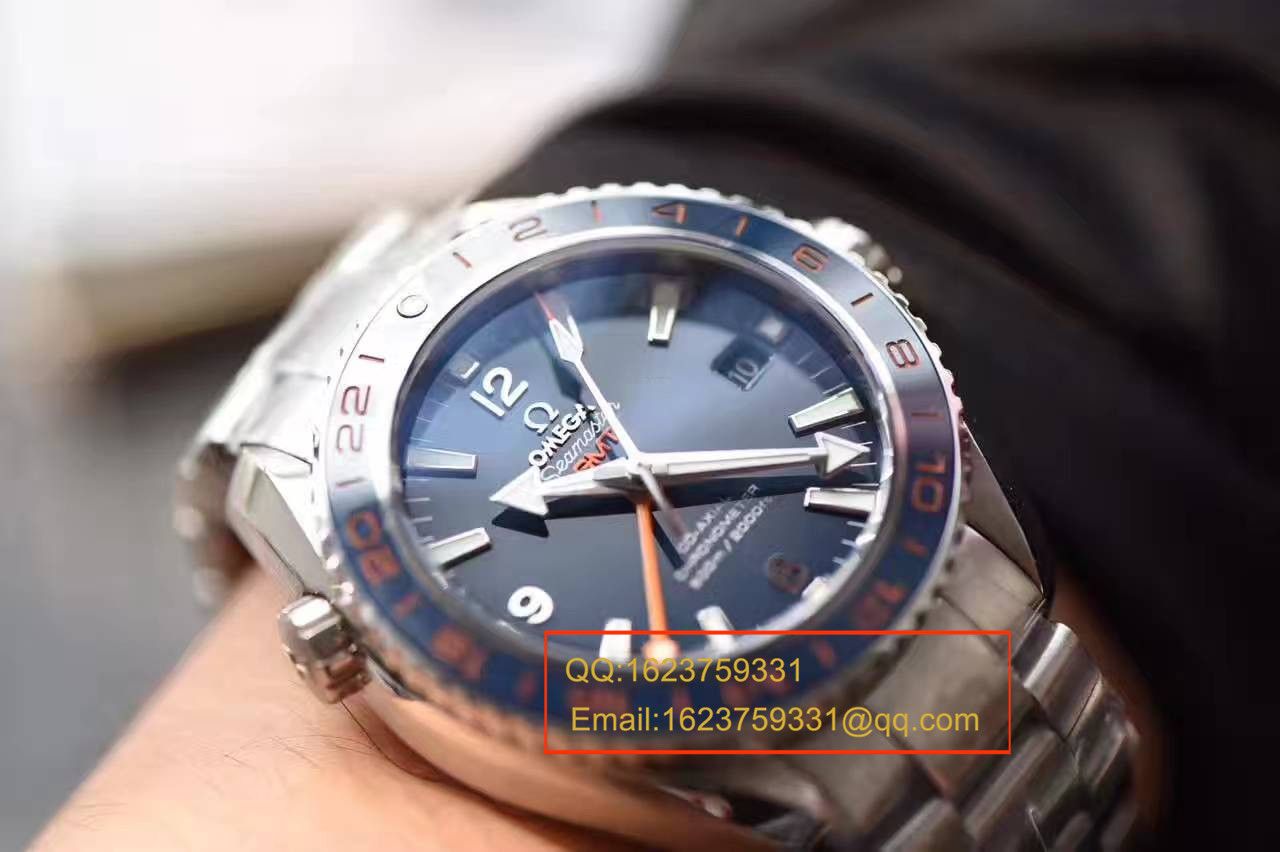 【独家视频测评KW Factory  top 1:1复刻手表】OMEGA Seamaster 系列232.30.44.22.03.001《GMT美好星球》 wrist watch  / M254