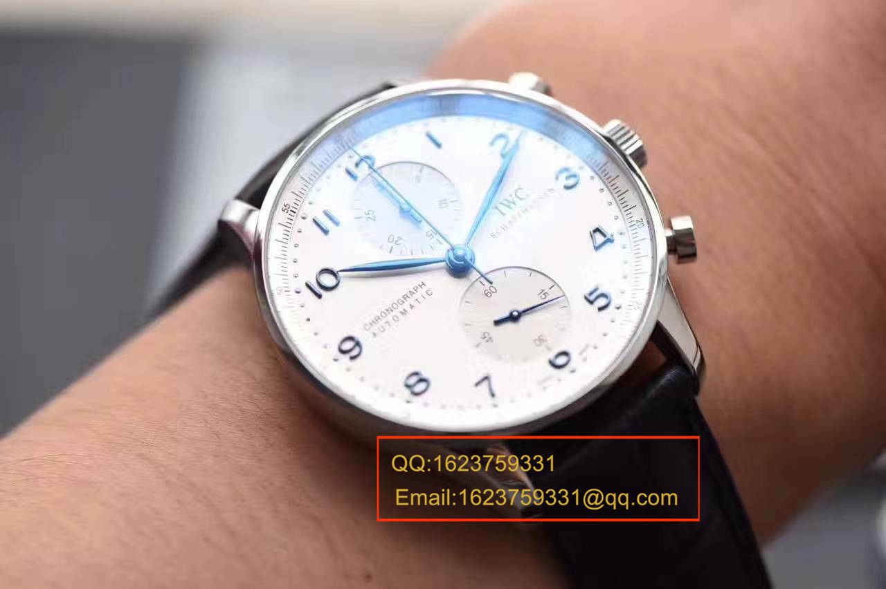 【独家视频测评】【YL Factory V7版本一比一超A高仿手表】 IWC 葡萄牙计时系列IW371417 wrist watch （葡计烧钢蓝针） / WG275