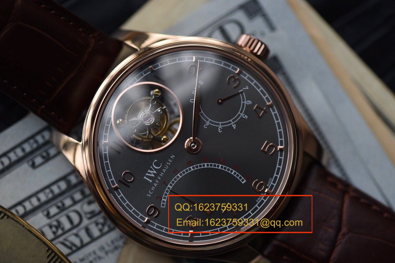 【TF Factory 一比一复刻高仿手表】 IWC 葡萄牙系列IW504402 、IW504602真 Tourbillon 逆跳 wrist watch  / WG274