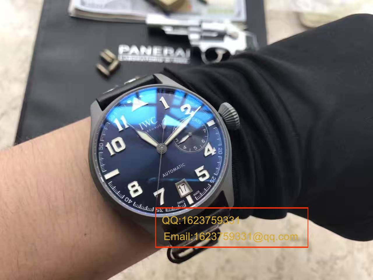 【独家视频测评】YL Factory 1:1超A精仿手表之 IWC 大型飞行员特别版喷砂精钢壳套蓝面男表 / WG258