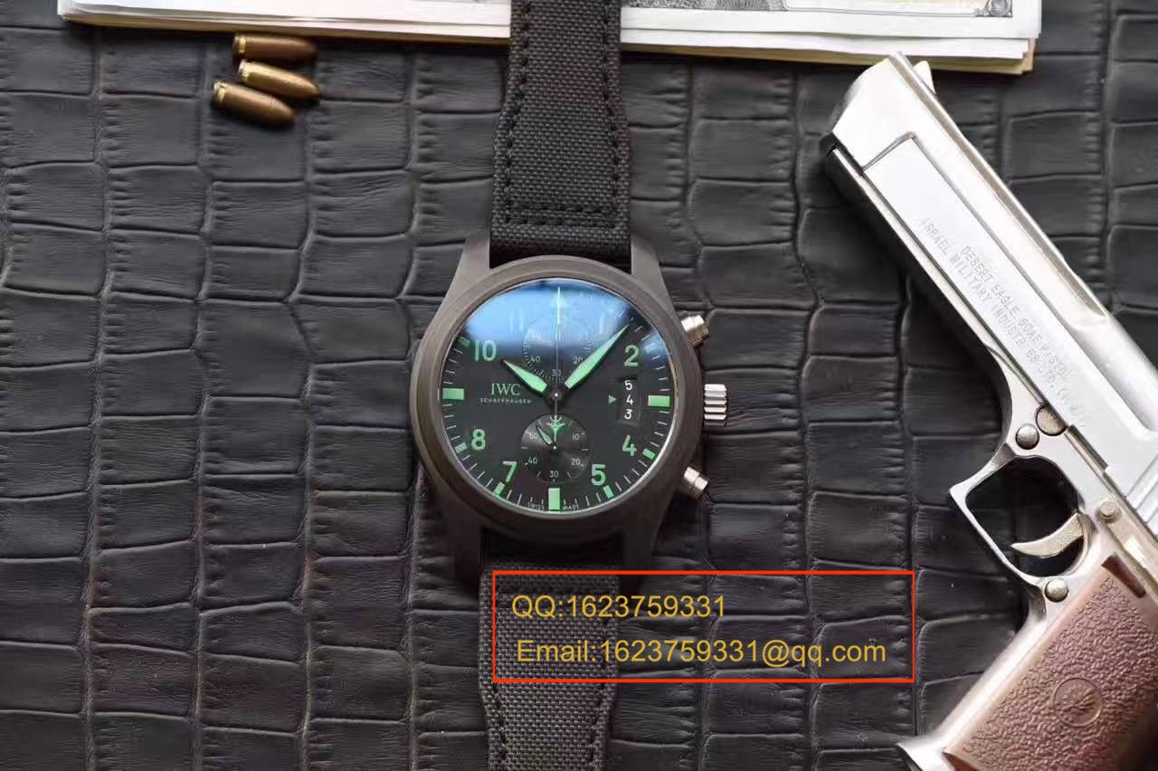 【HBBV6 Factory 1:1复刻高仿手表】 IWC 飞行员系列TOP GUN海军陆战队专用IW388003绿色特别版 wrist watch  / WG080