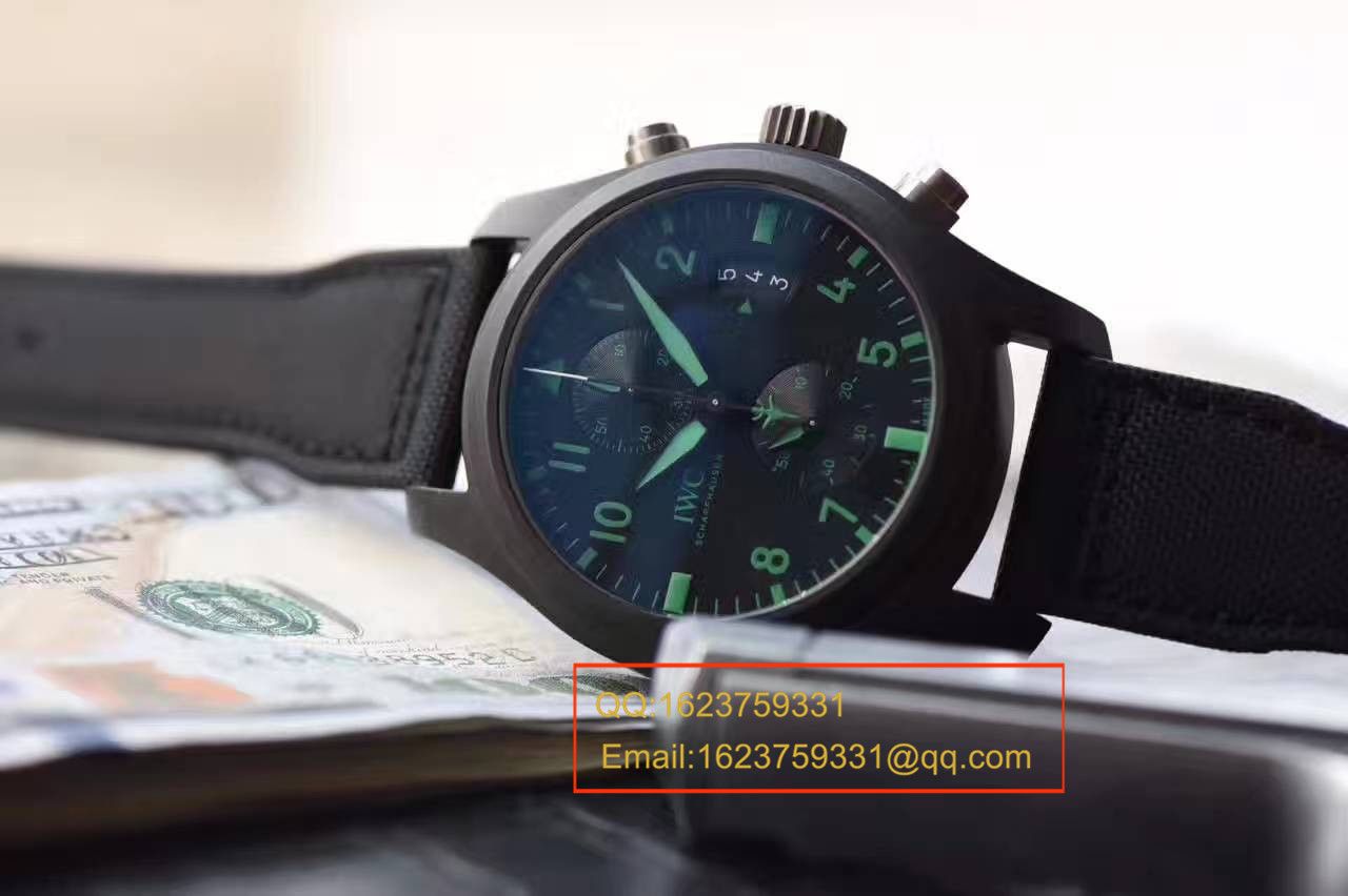 【HBBV6 Factory 1:1复刻高仿手表】 IWC 飞行员系列TOP GUN海军陆战队专用IW388003绿色特别版 wrist watch  / WG080