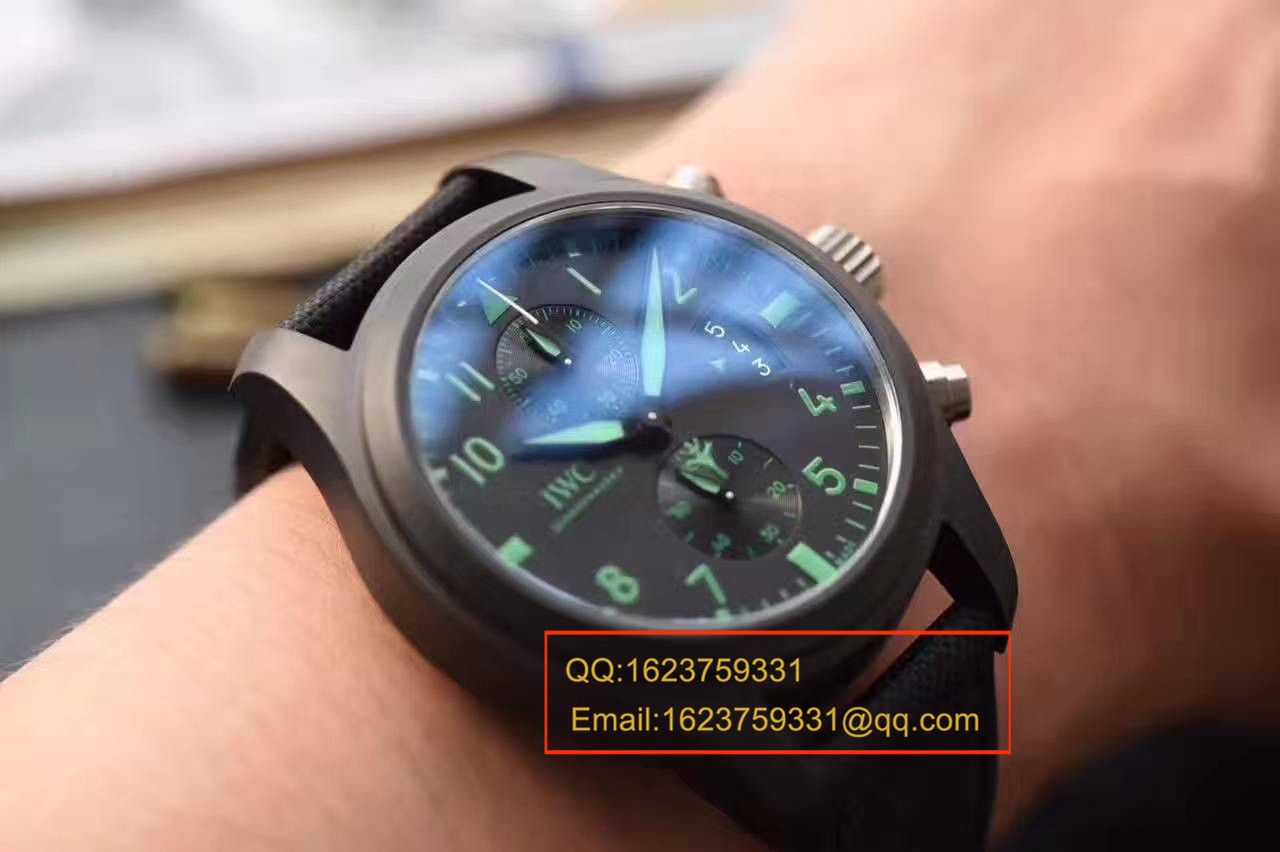 【HBBV6 Factory 1:1复刻高仿手表】 IWC 飞行员系列TOP GUN海军陆战队专用IW388003绿色特别版 wrist watch  / WG080