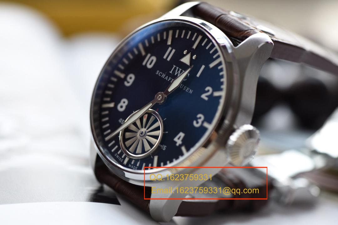 【独家视频测评】【KW Factory 1:1高仿手表】 IWC 飞行员IW500301涡轮大飞男士机械手表 / WAG110