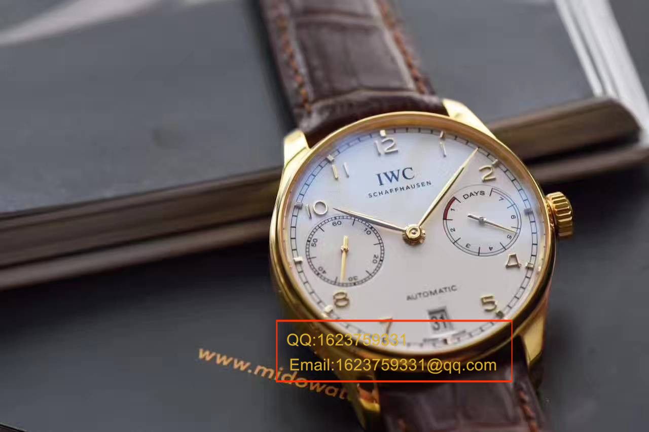 【ZF一比一超A高仿手表】 IWC 葡萄牙七天系列黄金版葡七IW500101 wrist watch  / WG242