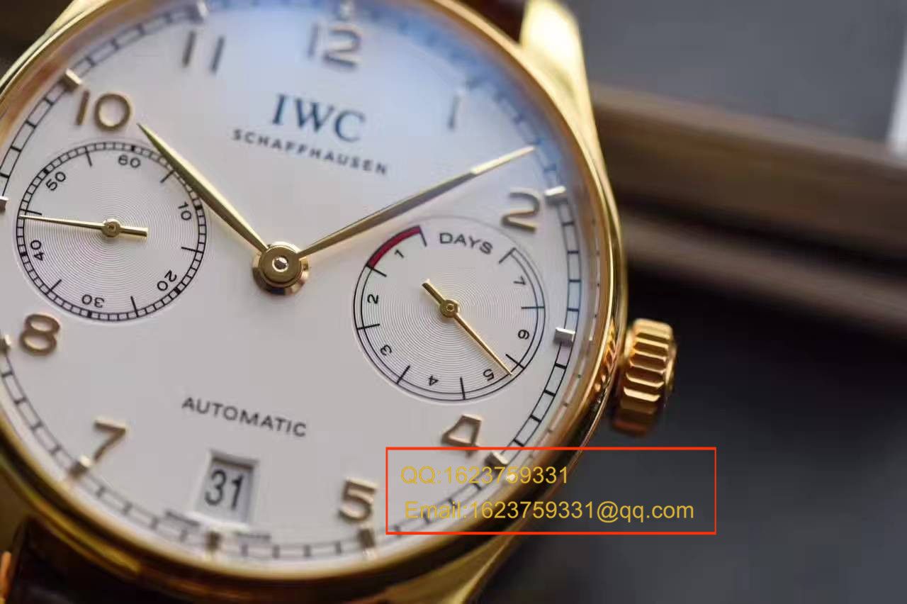 【ZF一比一超A高仿手表】 IWC 葡萄牙七天系列黄金版葡七IW500101 wrist watch  / WG242