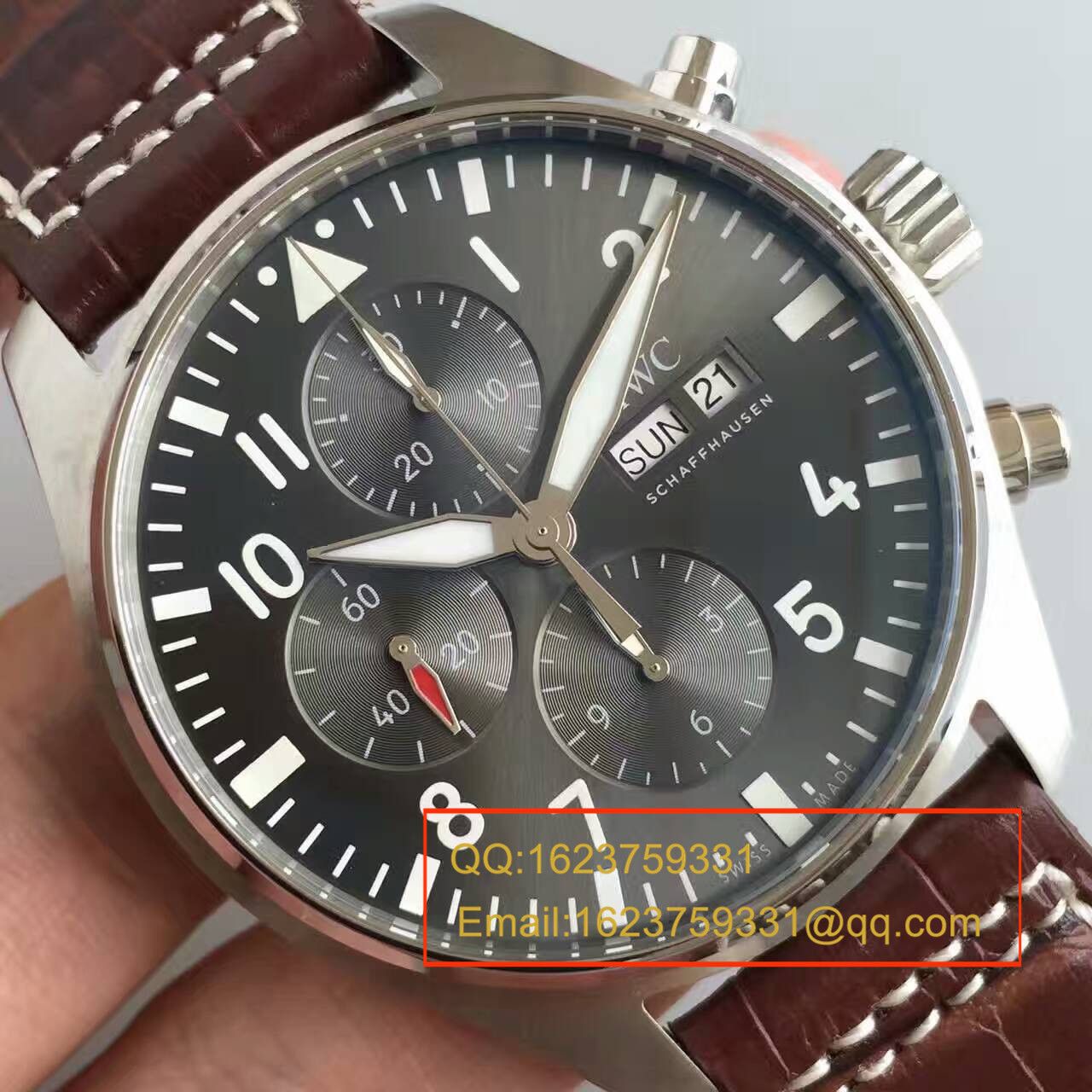 【ZF Factory 一比一复刻手表】 IWC CHRONOGRAPH飞行员系列IW377719 wrist watch  皮带款 / WG136
