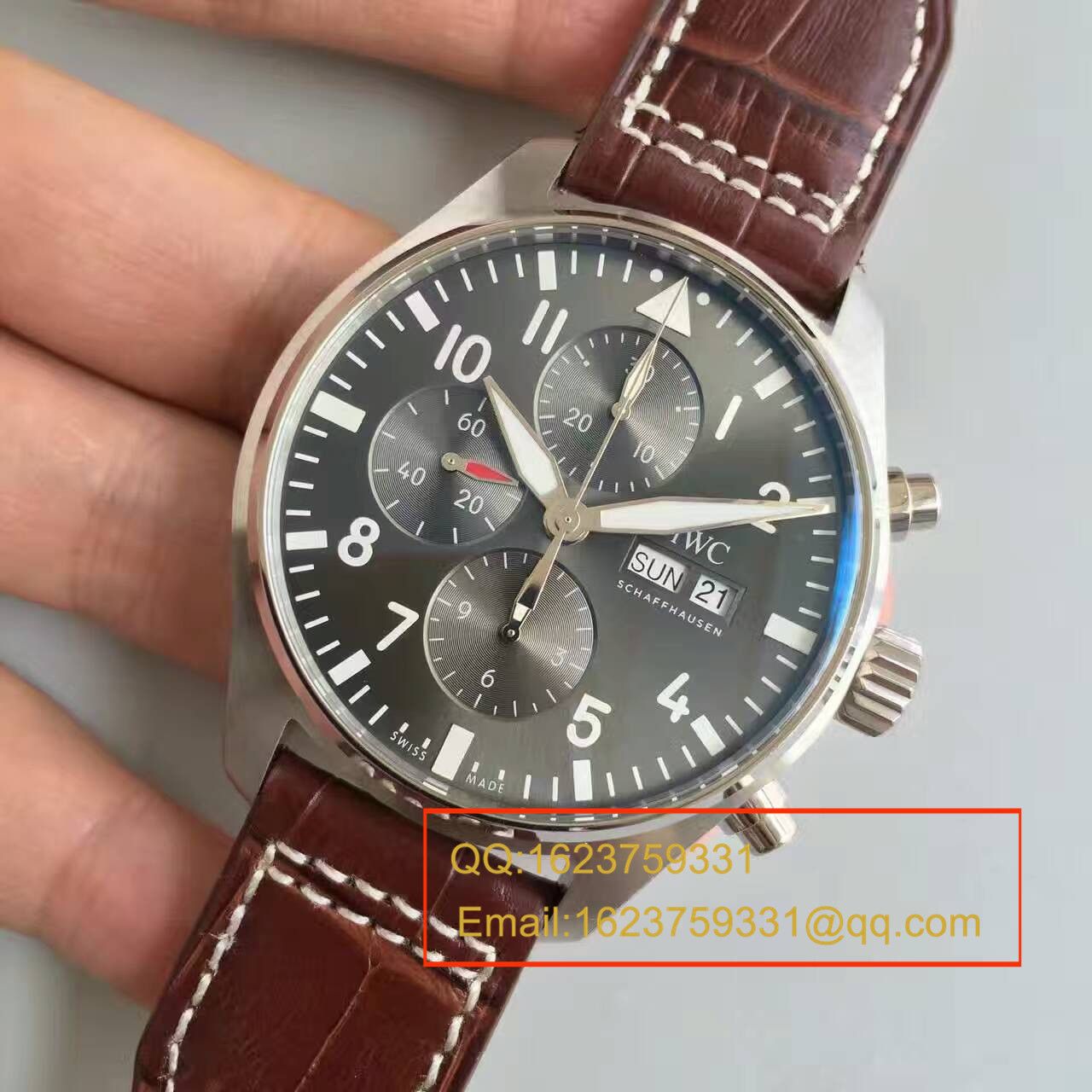 【ZF Factory 一比一复刻手表】 IWC CHRONOGRAPH飞行员系列IW377719 wrist watch  皮带款 / WG136