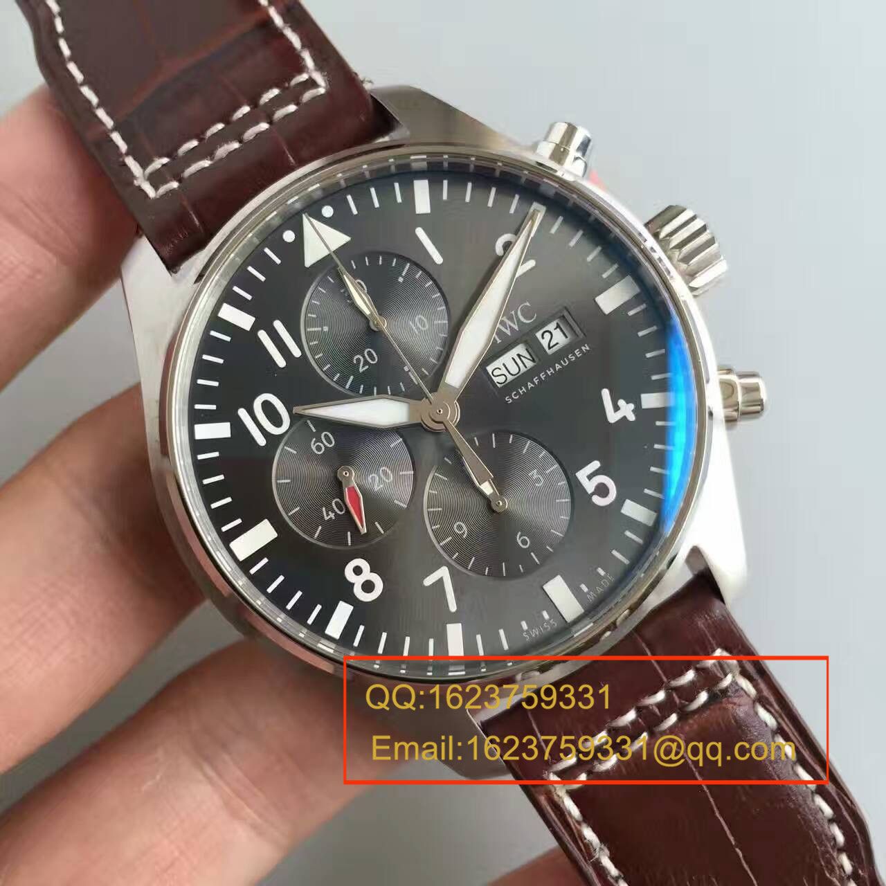 【ZF Factory 一比一复刻手表】 IWC CHRONOGRAPH飞行员系列IW377719 wrist watch  皮带款 / WG136