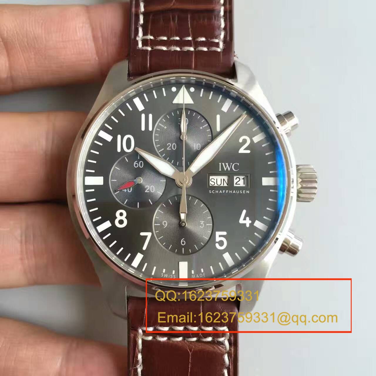 【ZF Factory 一比一复刻手表】 IWC CHRONOGRAPH飞行员系列IW377719 wrist watch  皮带款 / WG136