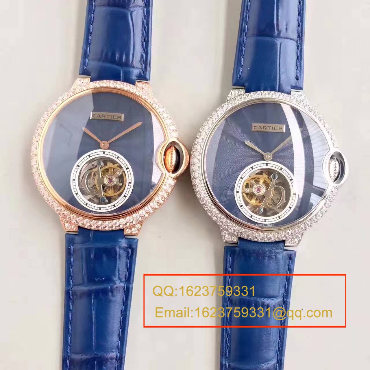 【TF Factory 一比一精仿手表】 Cartier   Cartier  蓝气球系列 扭索雕纹表盘 W6920105女士 Tourbillon  wrist watch  / KDY003