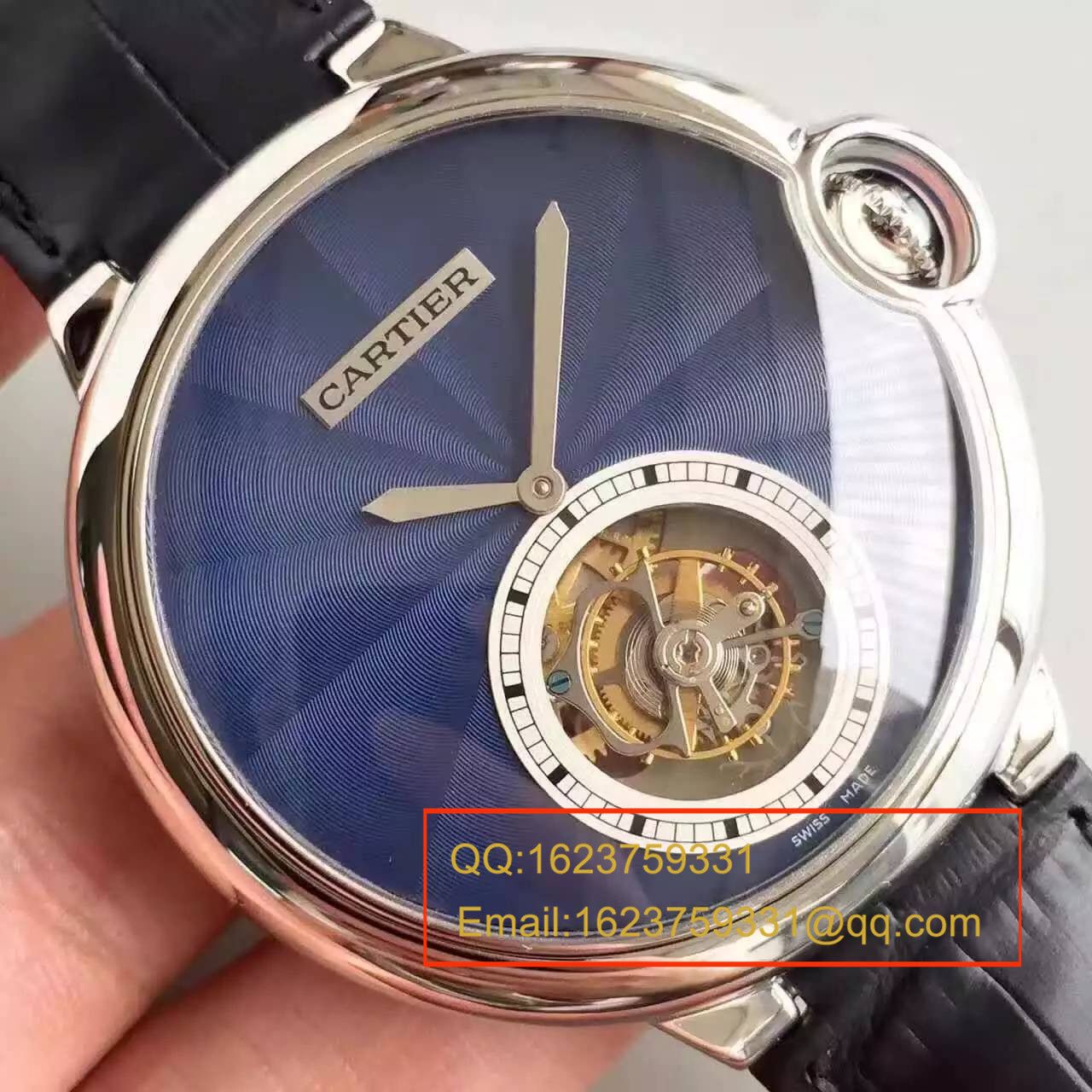 【TF Factory 一比一精仿手表】 Cartier   Cartier  蓝气球系列 扭索雕纹表盘 W6920105女士 Tourbillon  wrist watch  / KDY003
