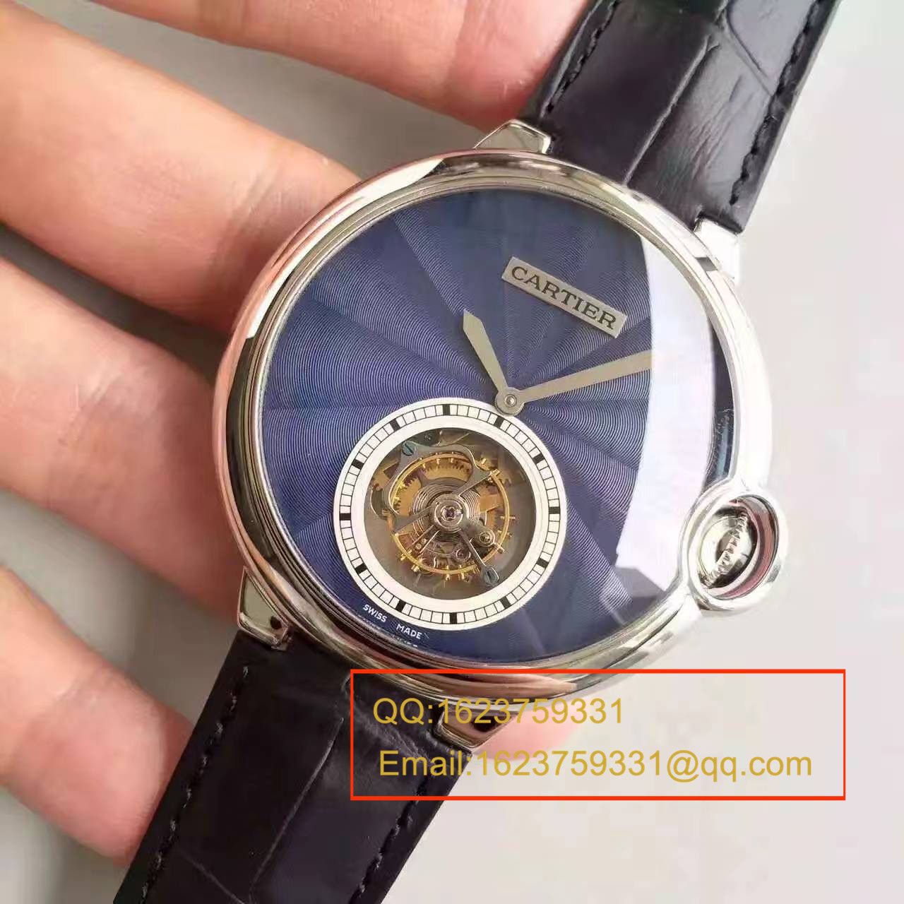 【TF Factory 一比一精仿手表】 Cartier   Cartier  蓝气球系列 扭索雕纹表盘 W6920105女士 Tourbillon  wrist watch  / KDY003